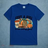 Just A Who Loves Fall Pumpkin Spice Leopard Coffee Cup Gift T-Shirt thumb 5