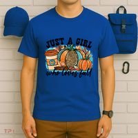 Just A Who Loves Fall Pumpkin Spice Leopard Coffee Cup Gift T-Shirt thumb 6