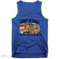 Just A Who Loves Fall Pumpkin Spice Leopard Coffee Cup Gift Tank Top thumb 0