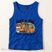 Just A Who Loves Fall Pumpkin Spice Leopard Coffee Cup Gift Tank Top thumb 2