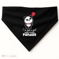 Just A Who Loves Pandas Panda Meaningful Gift Funny Gift USA-Made Doggie Bandana thumb 0