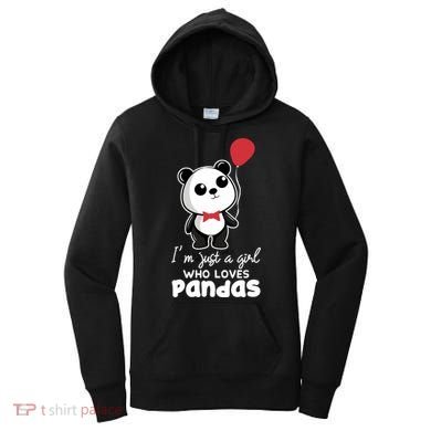 Just A Who Loves Pandas Panda Meaningful Gift Funny Gift Women's Hoodie