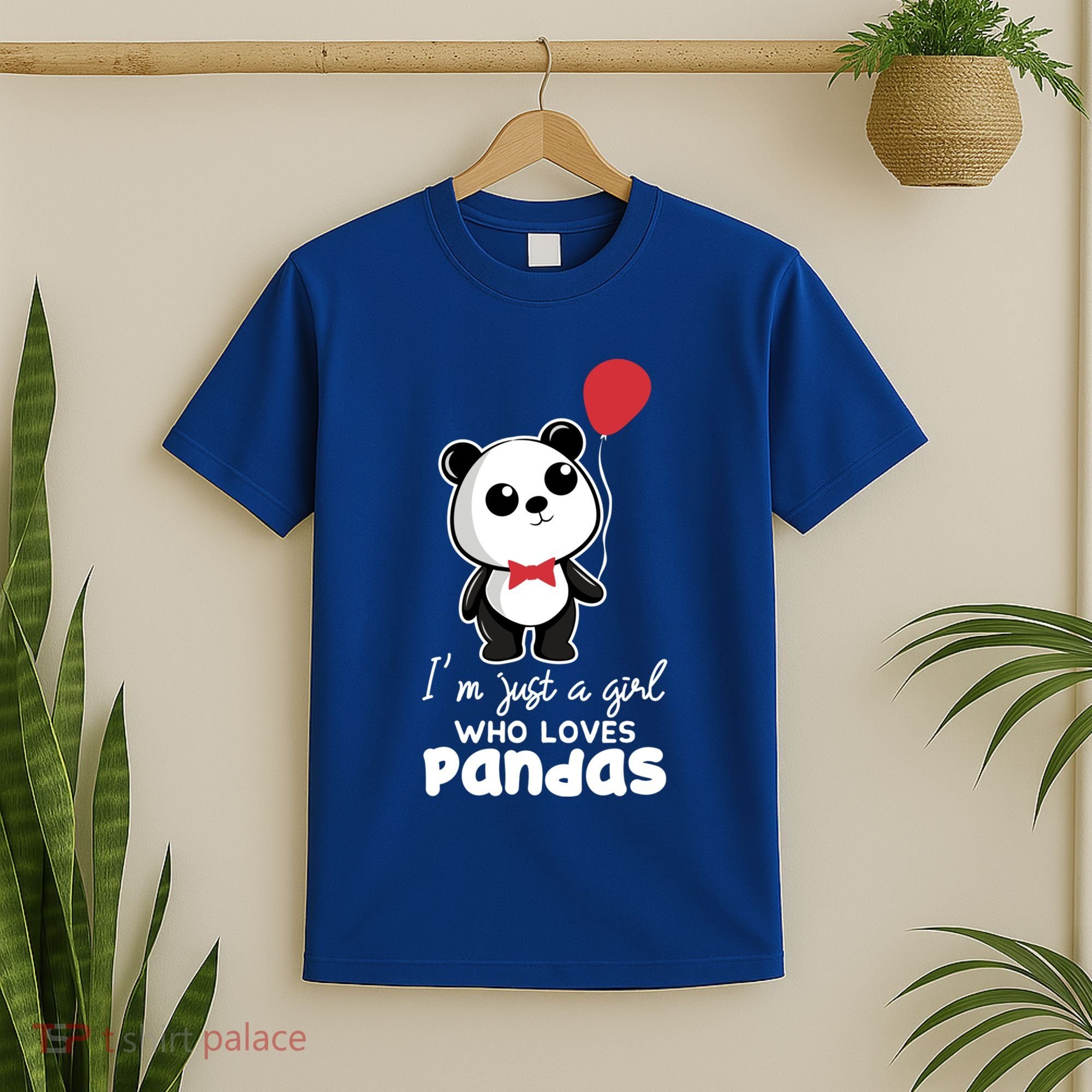 Just A Who Loves Pandas Panda Meaningful Gift Funny Gift T-Shirt