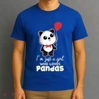 Just A Who Loves Pandas Panda Meaningful Gift Funny Gift T-Shirt thumb 3