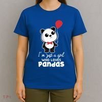 Just A Who Loves Pandas Panda Meaningful Gift Funny Gift T-Shirt thumb 4