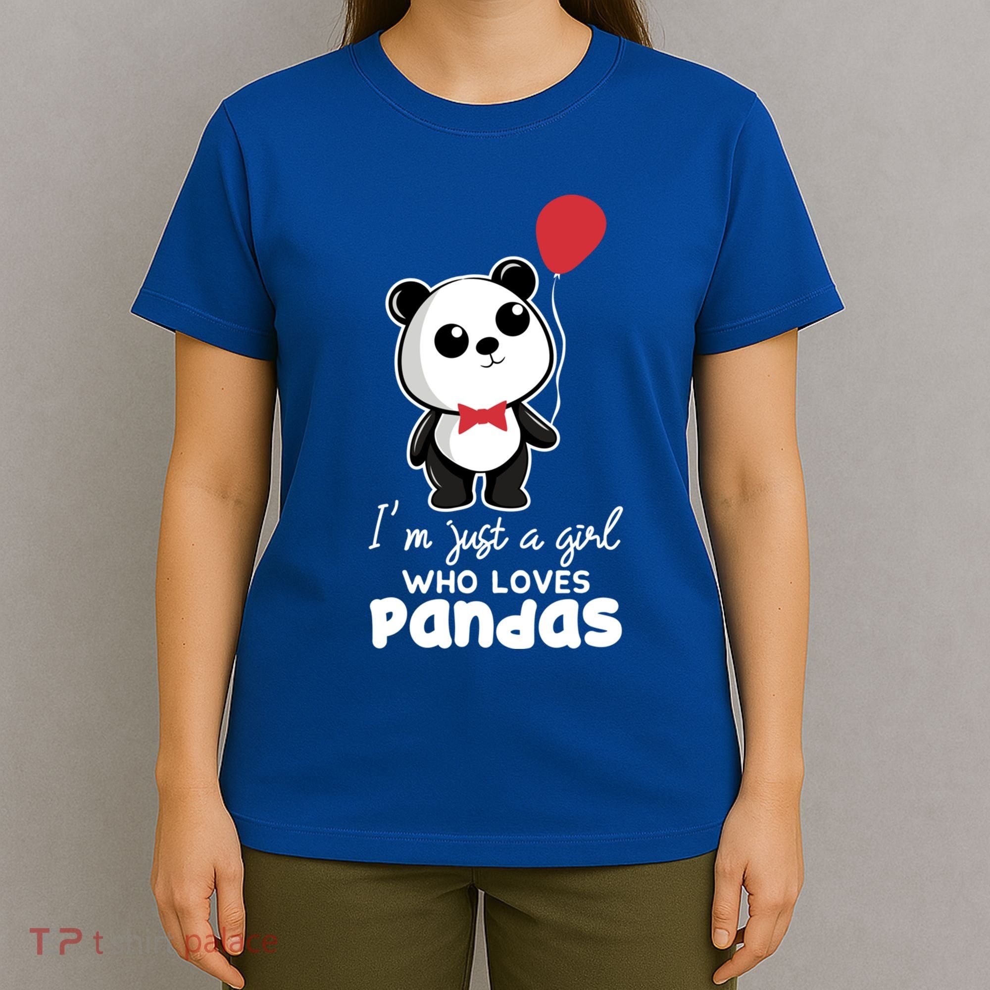 Just A Who Loves Pandas Panda Meaningful Gift Funny Gift T-Shirt