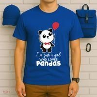 Just A Who Loves Pandas Panda Meaningful Gift Funny Gift T-Shirt thumb 6