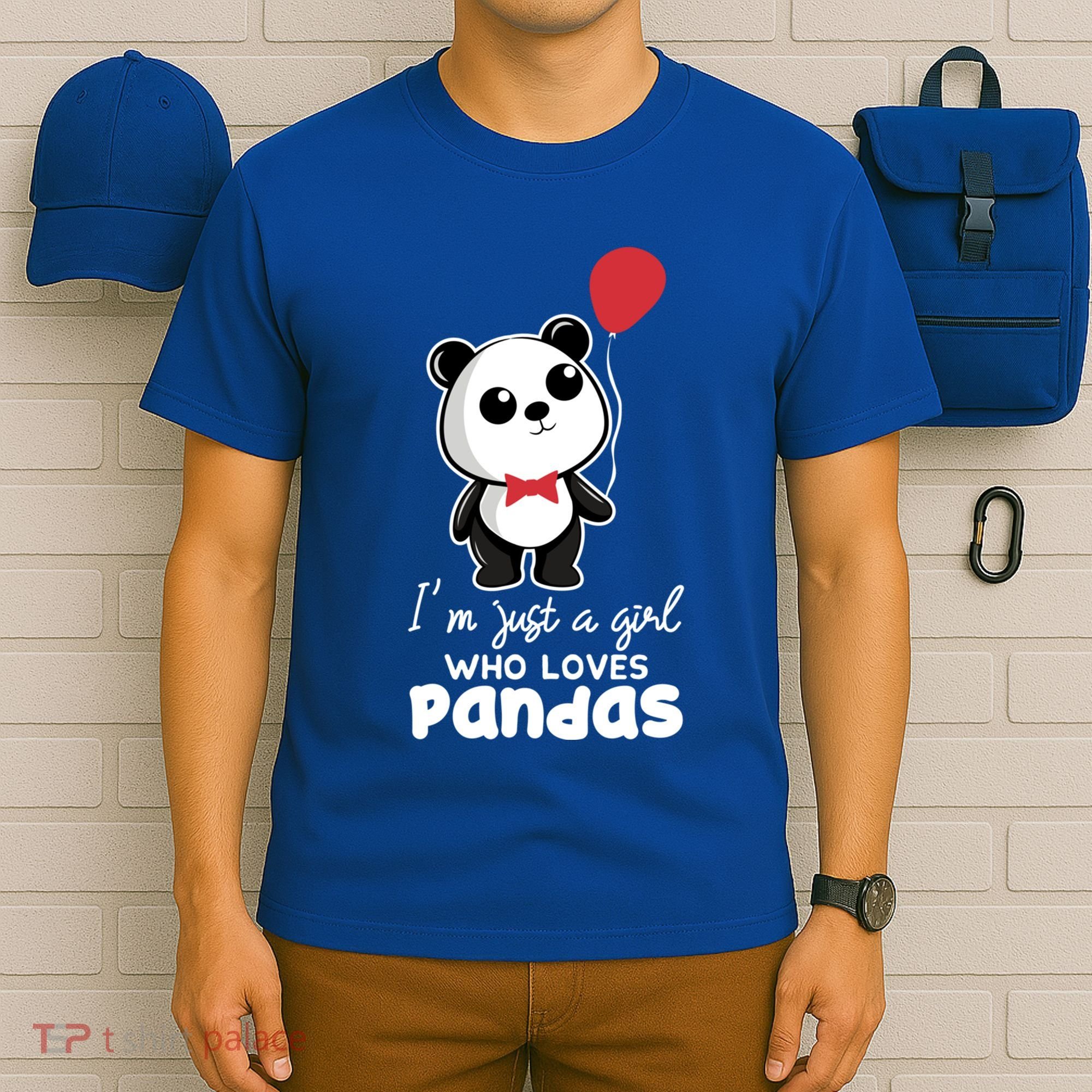 Just A Who Loves Pandas Panda Meaningful Gift Funny Gift T-Shirt