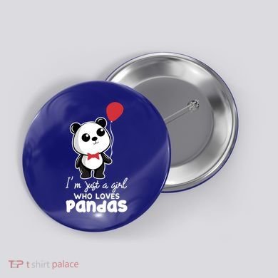 Just A Who Loves Pandas Panda Meaningful Gift Funny Gift Button
