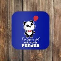 Just A Who Loves Pandas Panda Meaningful Gift Funny Gift Coaster thumb 0