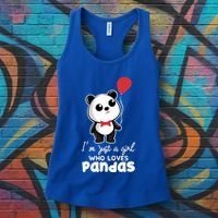 Just A Who Loves Pandas Panda Meaningful Gift Funny Gift Women's Tank Top thumb 3
