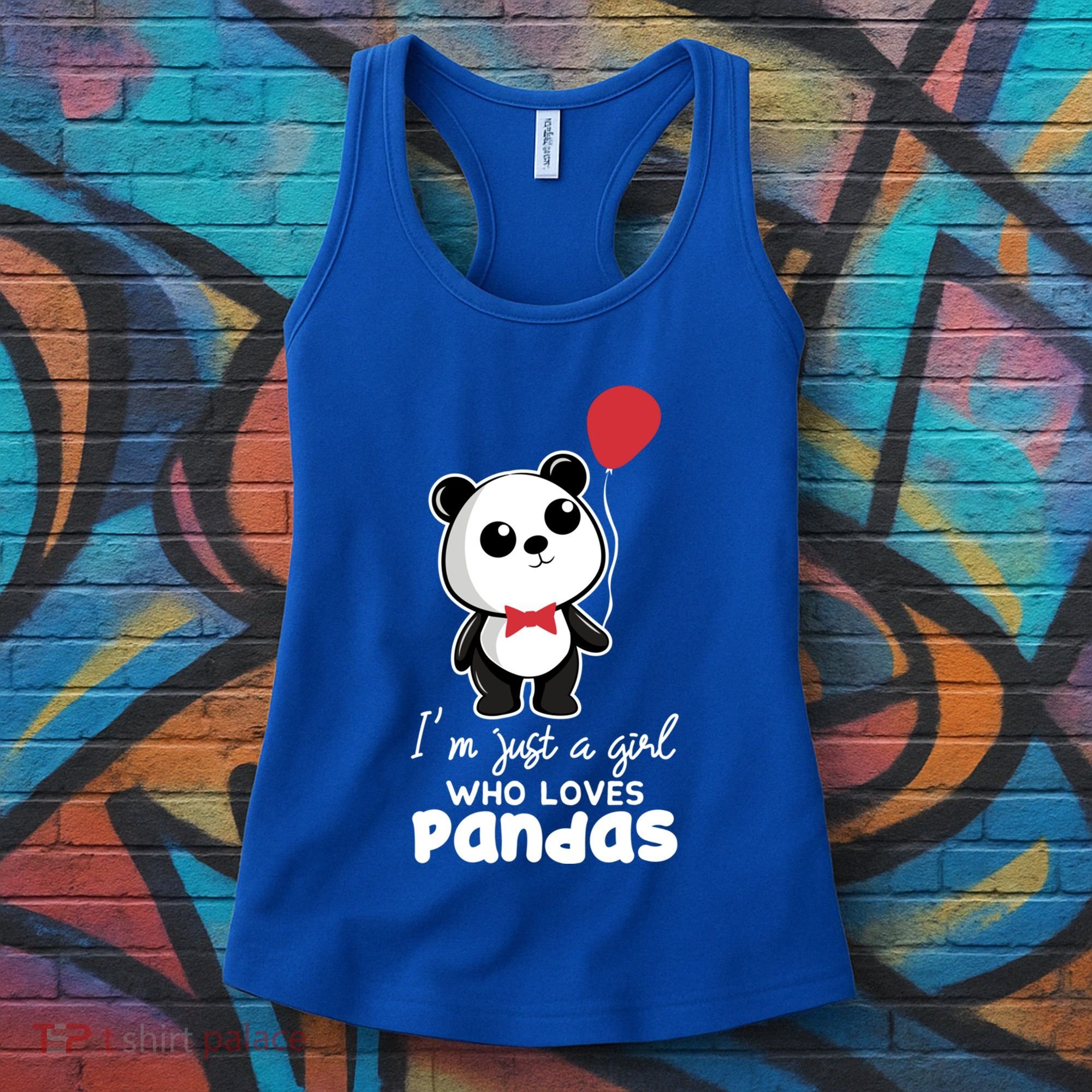 Just A Who Loves Pandas Panda Meaningful Gift Funny Gift Women's Tank Top