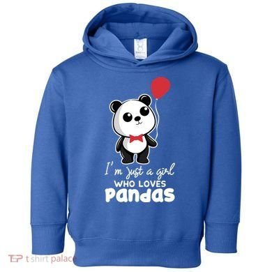 Just A Who Loves Pandas Panda Meaningful Gift Funny Gift Toddler Hoodie
