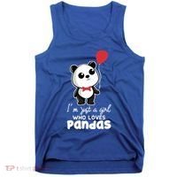 Just A Who Loves Pandas Panda Meaningful Gift Funny Gift Tank Top thumb 0