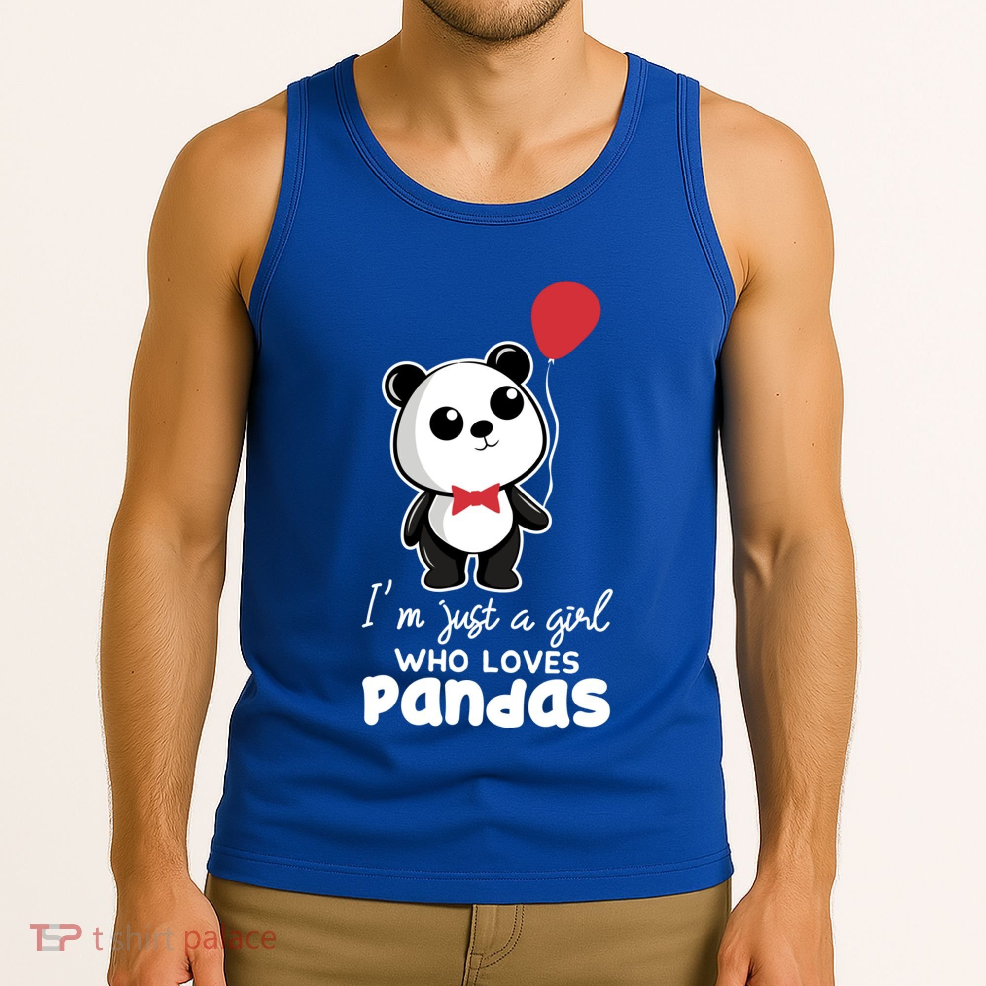 Just A Who Loves Pandas Panda Meaningful Gift Funny Gift Tank Top