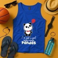 Just A Who Loves Pandas Panda Meaningful Gift Funny Gift Tank Top thumb 4
