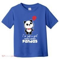 Just A Who Loves Pandas Panda Meaningful Gift Funny Gift Toddler T-Shirt thumb 0