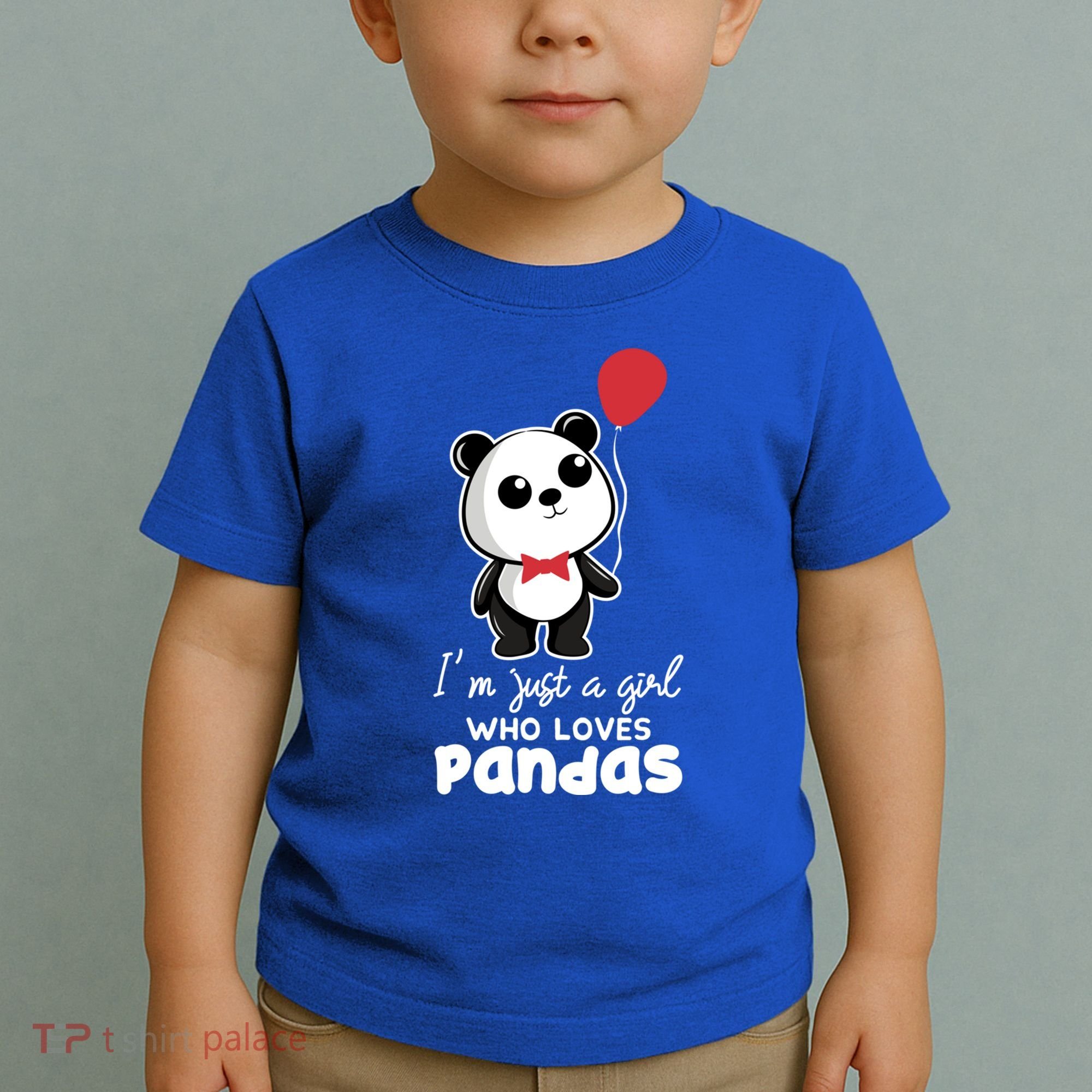 Just A Who Loves Pandas Panda Meaningful Gift Funny Gift Toddler T-Shirt