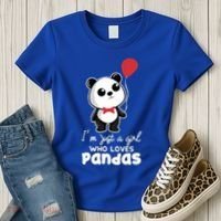 Just A Who Loves Pandas Panda Meaningful Gift Funny Gift Women's T-Shirt thumb 3