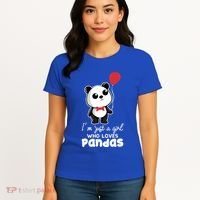 Just A Who Loves Pandas Panda Meaningful Gift Funny Gift Women's T-Shirt thumb 4