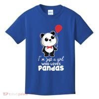 Just A Who Loves Pandas Panda Meaningful Gift Funny Gift Kids T-Shirt thumb 0