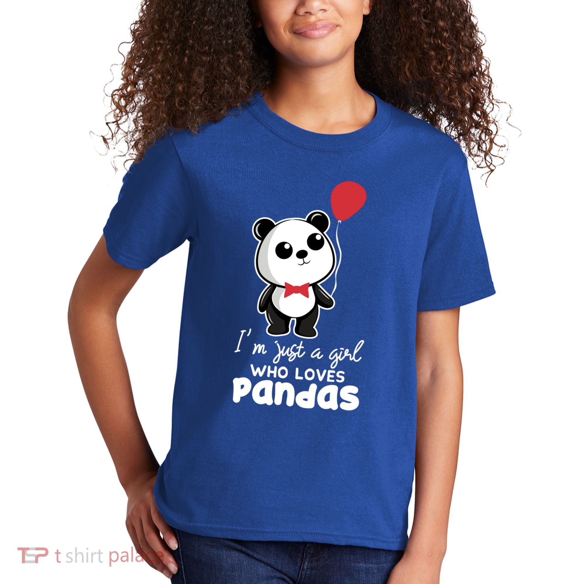 Just A Who Loves Pandas Panda Meaningful Gift Funny Gift Kids T-Shirt