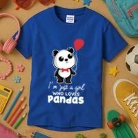 Just A Who Loves Pandas Panda Meaningful Gift Funny Gift Kids T-Shirt thumb 3