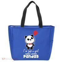 Just A Who Loves Pandas Panda Meaningful Gift Funny Gift Tote Bag thumb 0