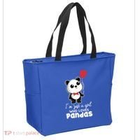 Just A Who Loves Pandas Panda Meaningful Gift Funny Gift Tote Bag thumb 2