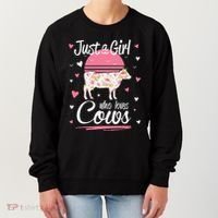 Just a  Who Loves Cows Farm  Funny Cow Women's Sweatshirt thumb 0