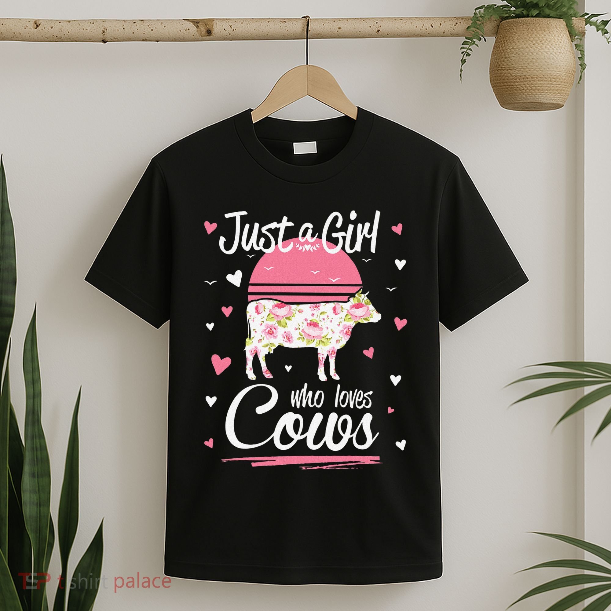 Just a  Who Loves Cows Farm  Funny Cow T-Shirt