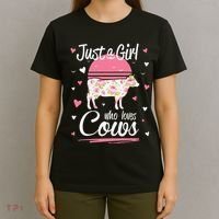 Just a  Who Loves Cows Farm  Funny Cow T-Shirt thumb 4