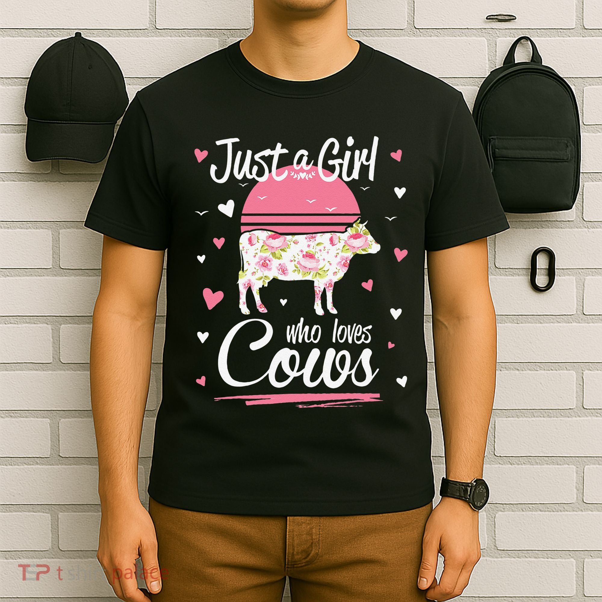 Just a  Who Loves Cows Farm  Funny Cow T-Shirt