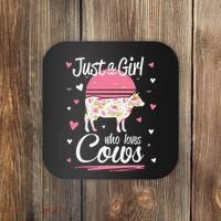 Just a  Who Loves Cows Farm  Funny Cow Coaster thumb 0