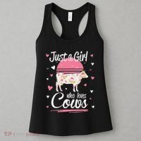 Just a  Who Loves Cows Farm  Funny Cow Women's Tank Top thumb 3