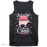 Just a  Who Loves Cows Farm  Funny Cow Tank Top thumb 0