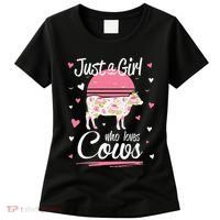 Just a  Who Loves Cows Farm  Funny Cow Women's T-Shirt thumb 0
