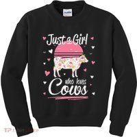 Just a  Who Loves Cows Farm  Funny Cow Kids Sweatshirt thumb 0