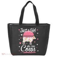 Just a  Who Loves Cows Farm  Funny Cow Tote Bag thumb 0