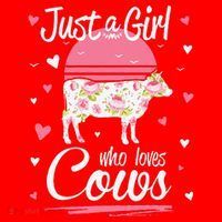 Just a  Who Loves Cows Farm  Funny Cow Santa Hat thumb 1
