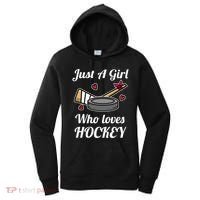 Just A Who Loves Hockey Ice Hockey Jersey Meaningful Gift Women's Hoodie thumb 0