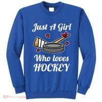 Just A Who Loves Hockey Ice Hockey Jersey Meaningful Gift Sweatshirt thumb 0