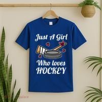 Just A Who Loves Hockey Ice Hockey Jersey Meaningful Gift T-Shirt thumb 2