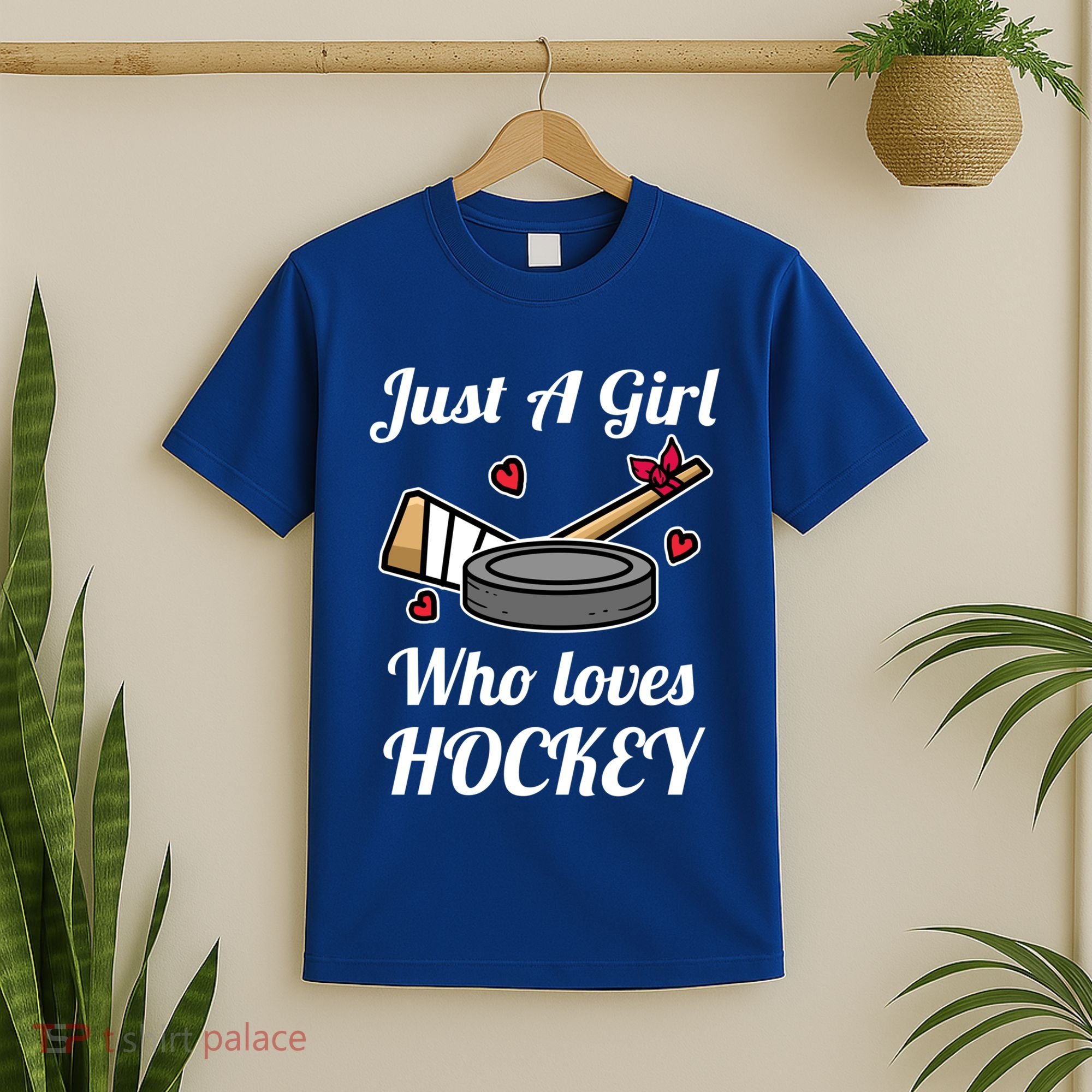 Just A Who Loves Hockey Ice Hockey Jersey Meaningful Gift T-Shirt