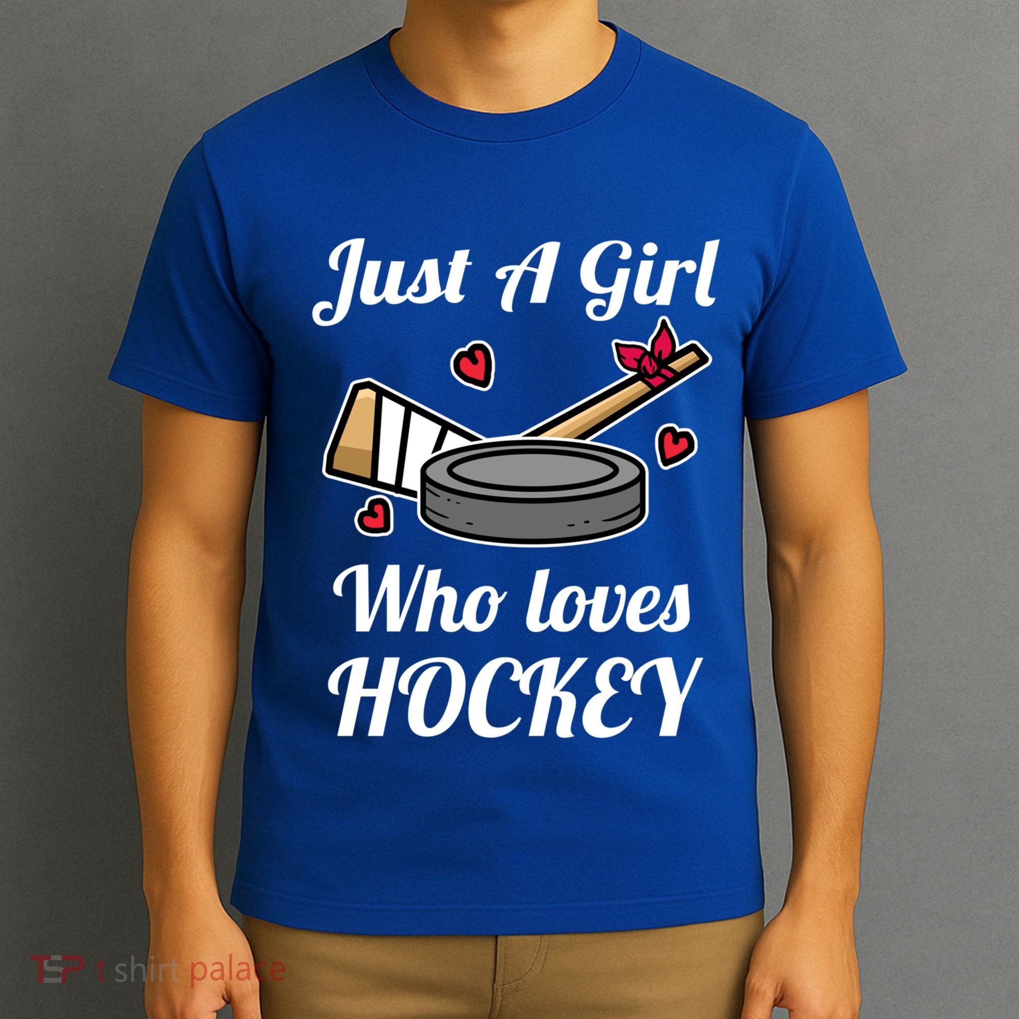 Just A Who Loves Hockey Ice Hockey Jersey Meaningful Gift T-Shirt