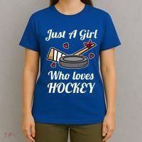 Just A Who Loves Hockey Ice Hockey Jersey Meaningful Gift T-Shirt thumb 4