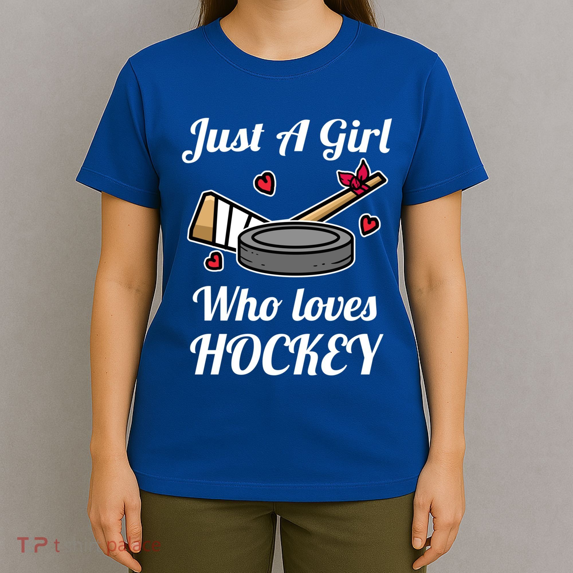 Just A Who Loves Hockey Ice Hockey Jersey Meaningful Gift T-Shirt