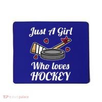 Just A Who Loves Hockey Ice Hockey Jersey Meaningful Gift Mousepad thumb 0