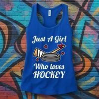 Just A Who Loves Hockey Ice Hockey Jersey Meaningful Gift Women's Tank Top thumb 3