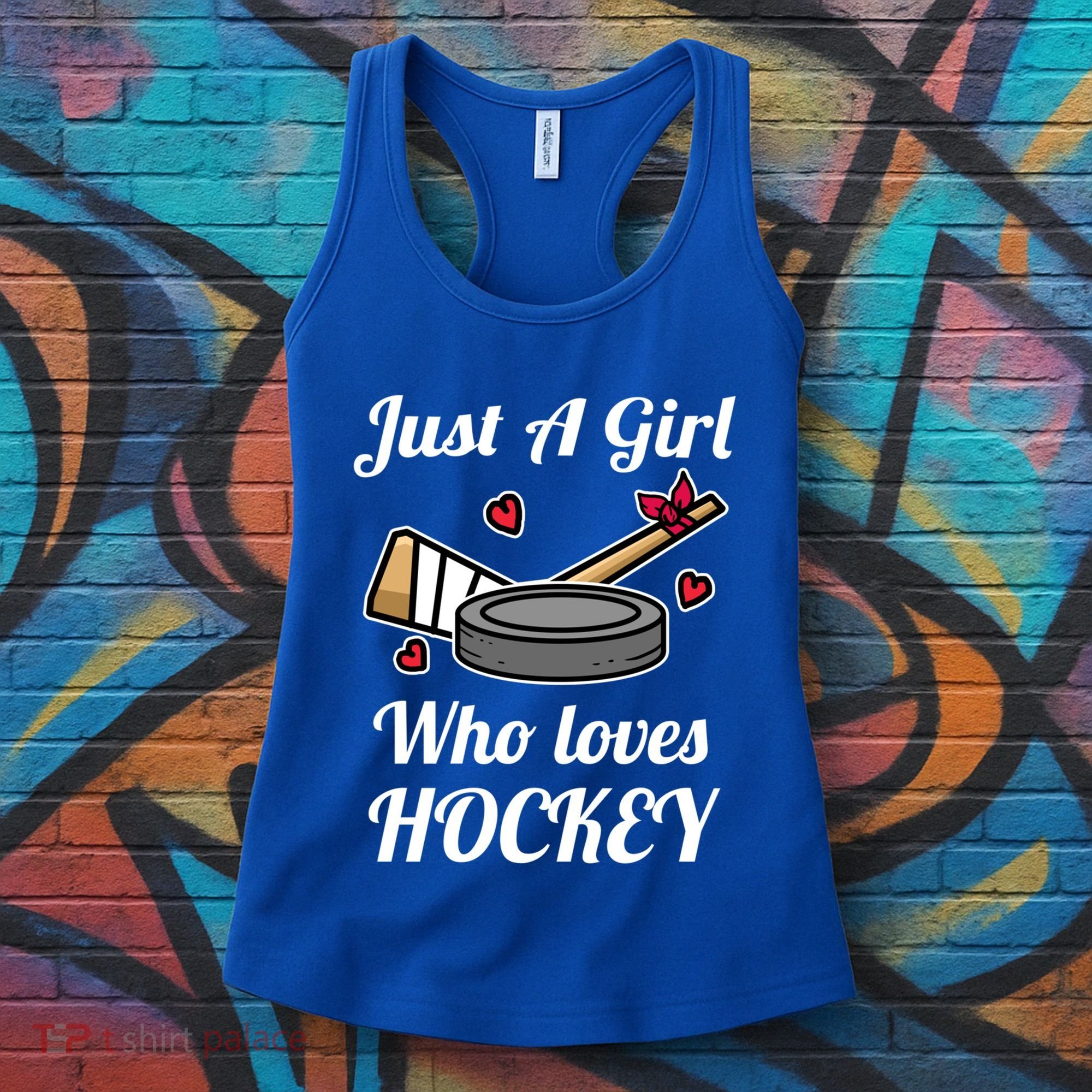 Just A Who Loves Hockey Ice Hockey Jersey Meaningful Gift Women's Tank Top